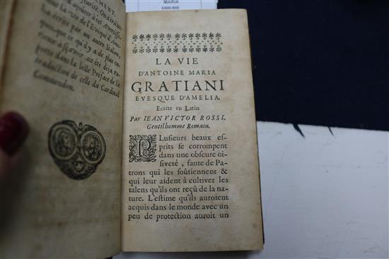 Granziani, Antonio Maria - Histoire de la guerre de Chypre, 2 vols, 8vo, contemporary calf, text browned,
